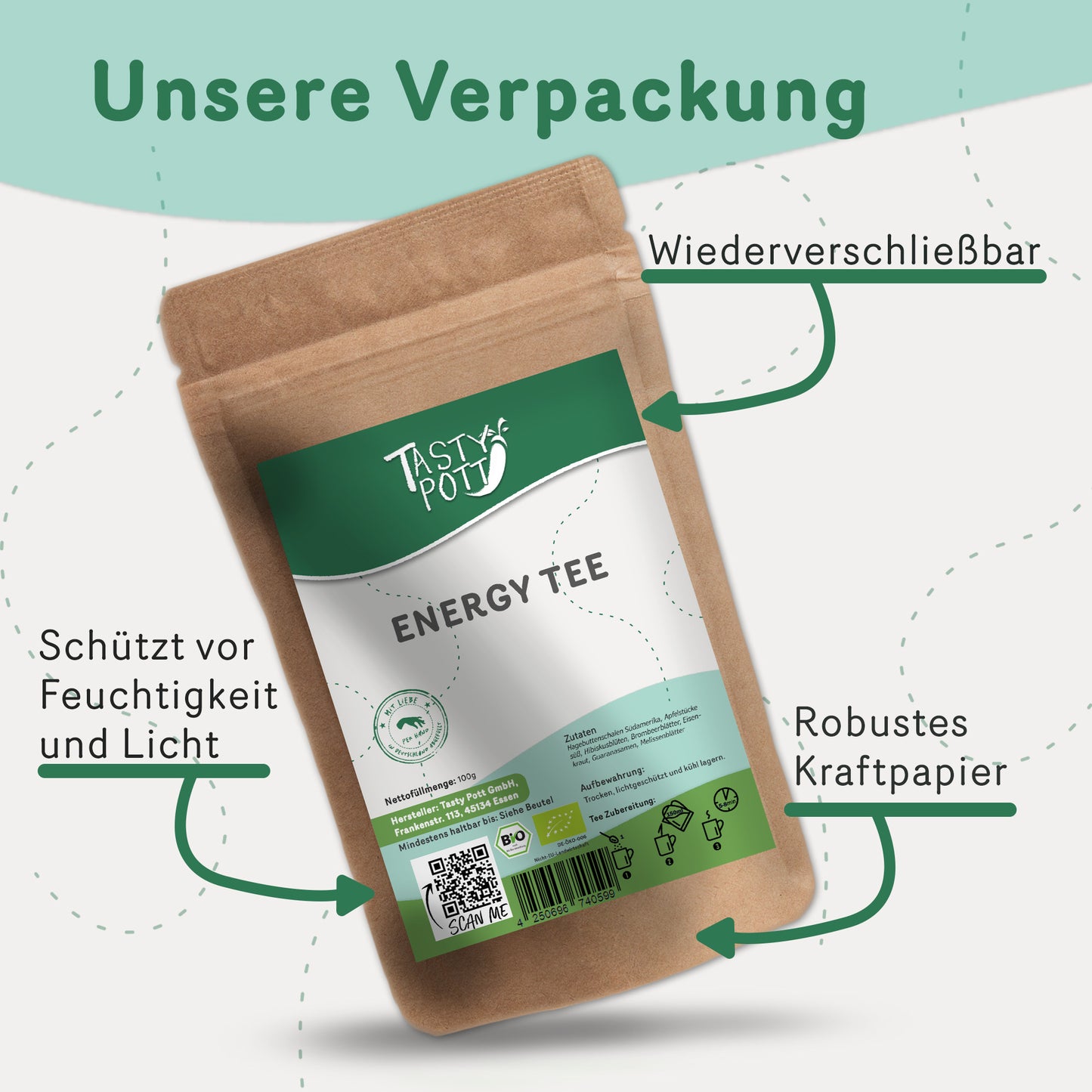 Tasty Pott Energy Tee - 60g Dose — Abbildung 5