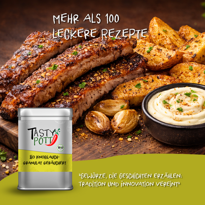 Bio Knoblauchgranulat geräuchert - 100g Dose
