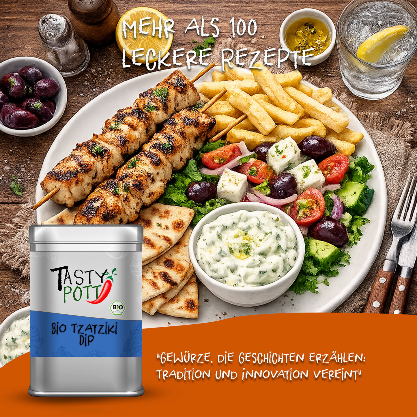 Bio Tzatziki Dip Gewürzmischung - 100g Dose