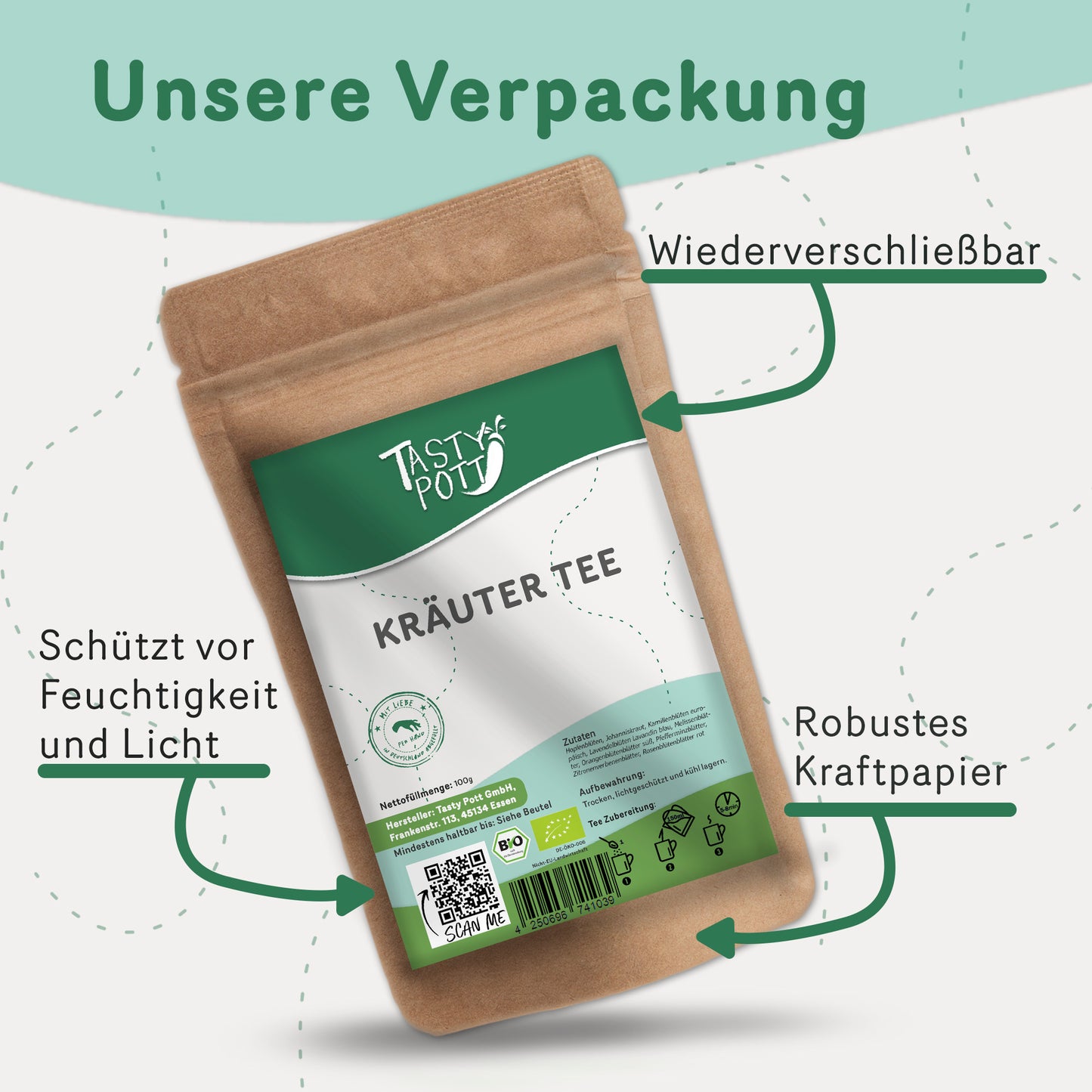 Tasty Pott Kräutertee Klassische Teemischung - 25g Dose — Abbildung 5