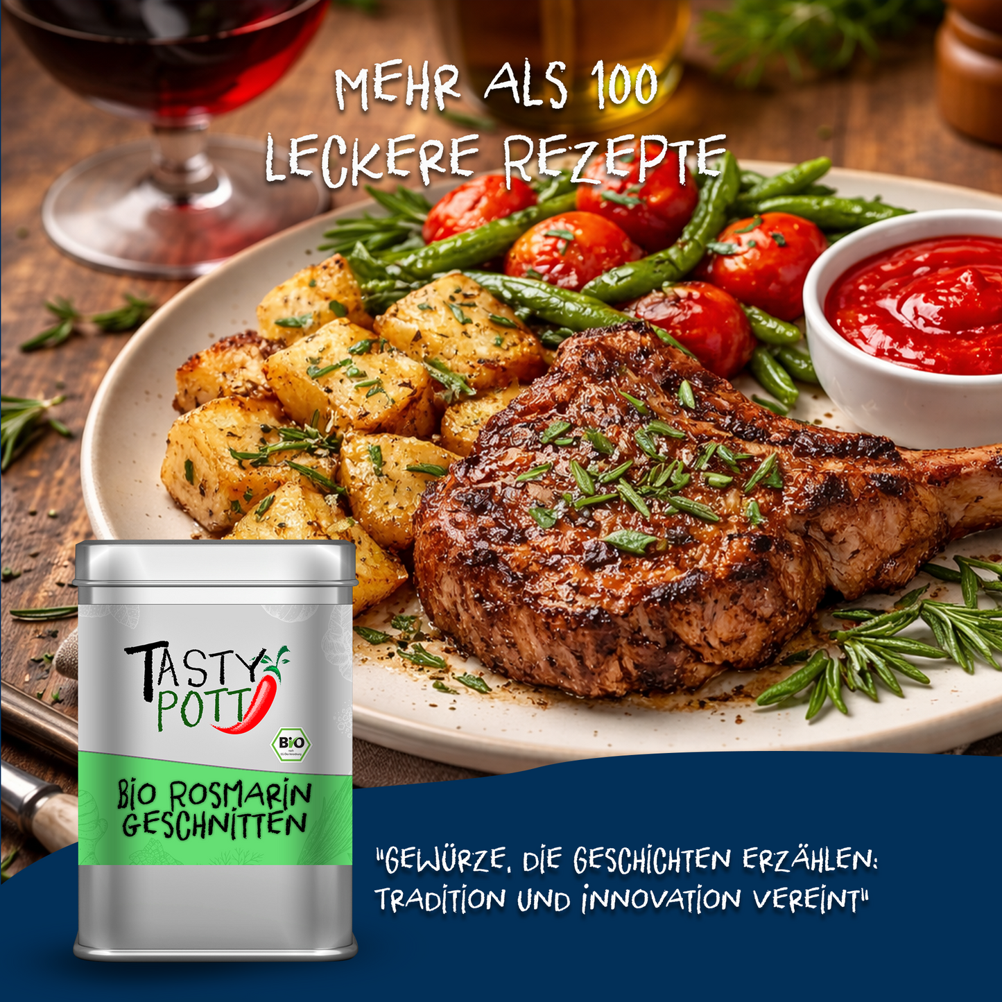 Bio Rosmarin getrocknet im Beutel ab 30g von Tasty Pott
